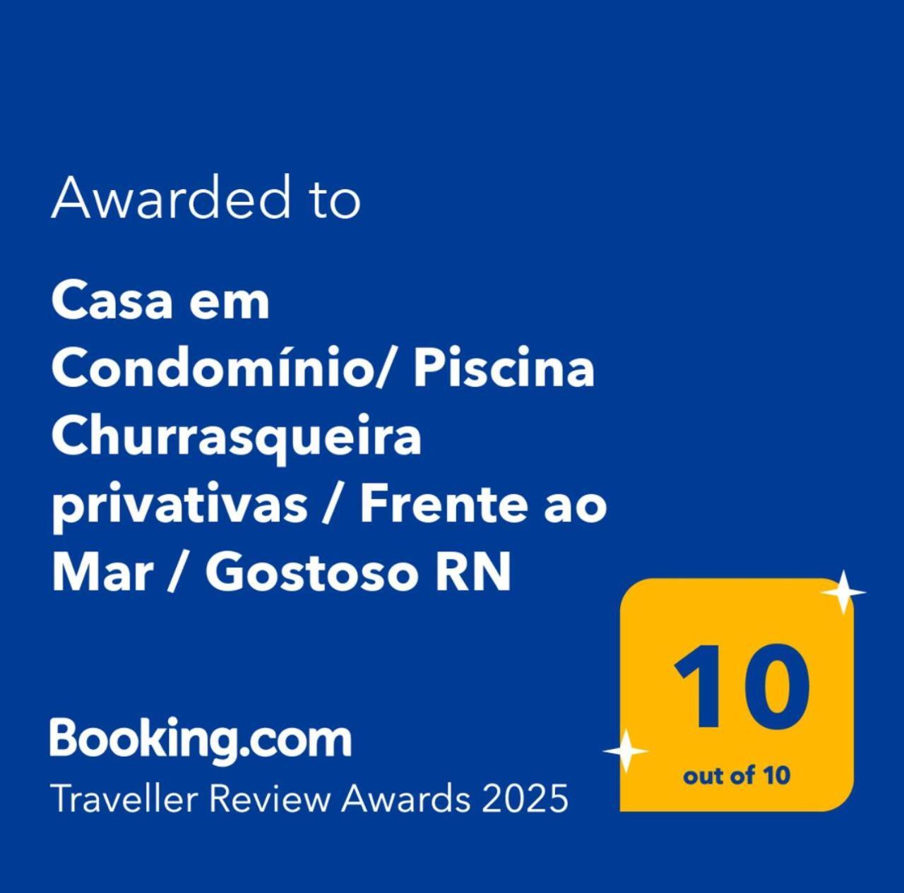 Casa Em Condominio/ Piscina Churrasqueira Privativas / Frente Ao Mar / Gostoso Rn